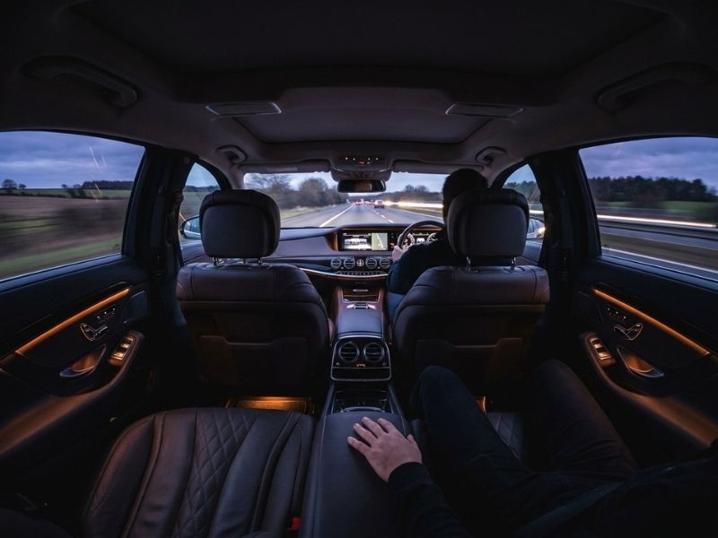 luxury airport transfer UK Mercedes S-Class executive chauffeur service motorway