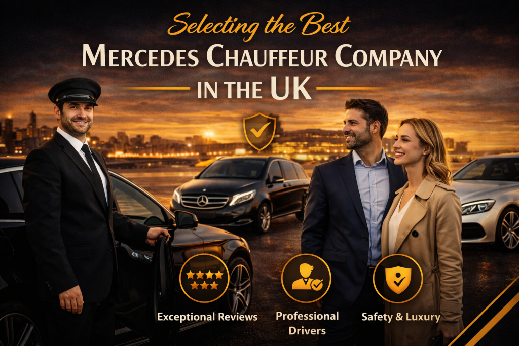 Best Mercedes chauffeur company UK with luxury executive travel and professional drivers